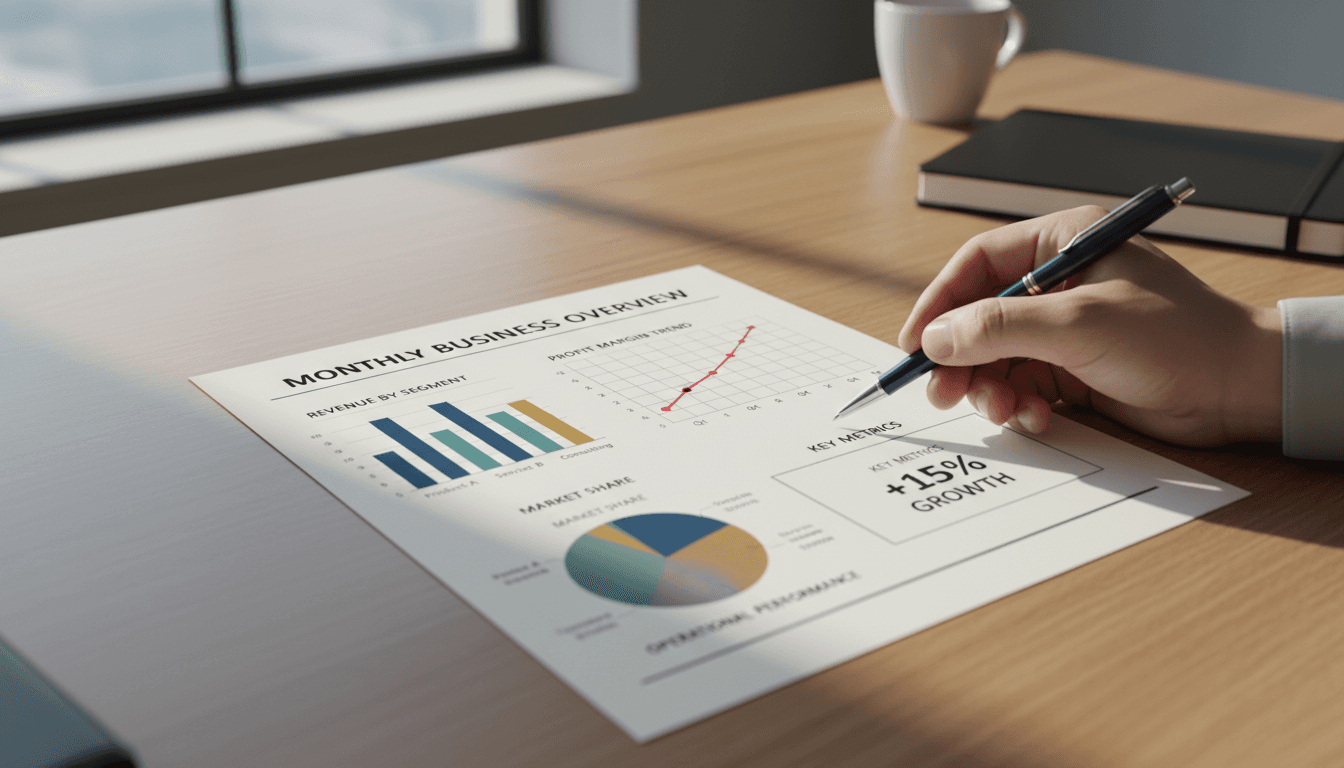 Monthly admin reports